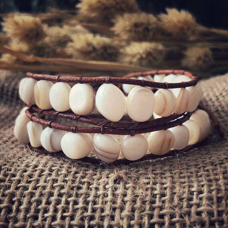 Estemia Wrap náramek z mušlí 61668723