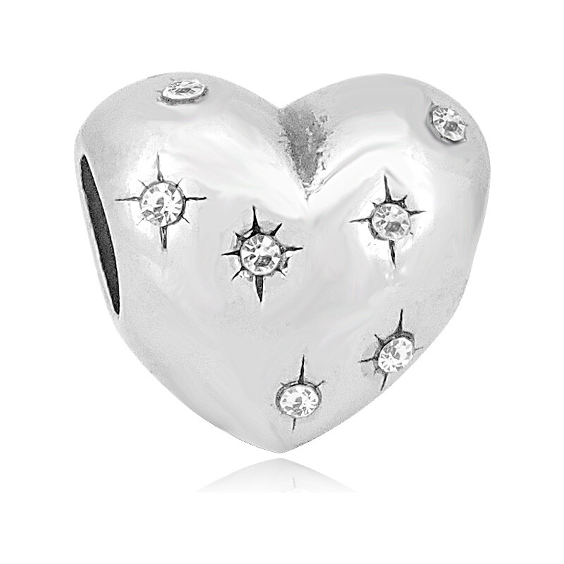 Lindas Jewelry Přívěsek Srdce plné hvězd chirurgická ocel IP028 107014736
