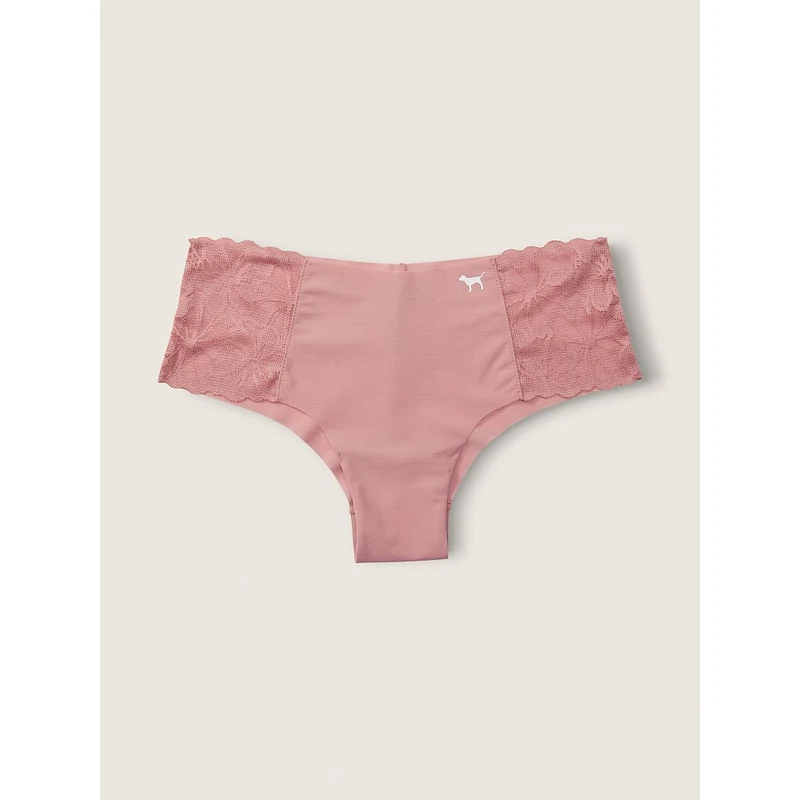 Victoria's Secret PINK Dámské bezešvé kalhotky s krajkou NO-SHOW CHEEKSTER  Damsel Pink - GLAMI.cz