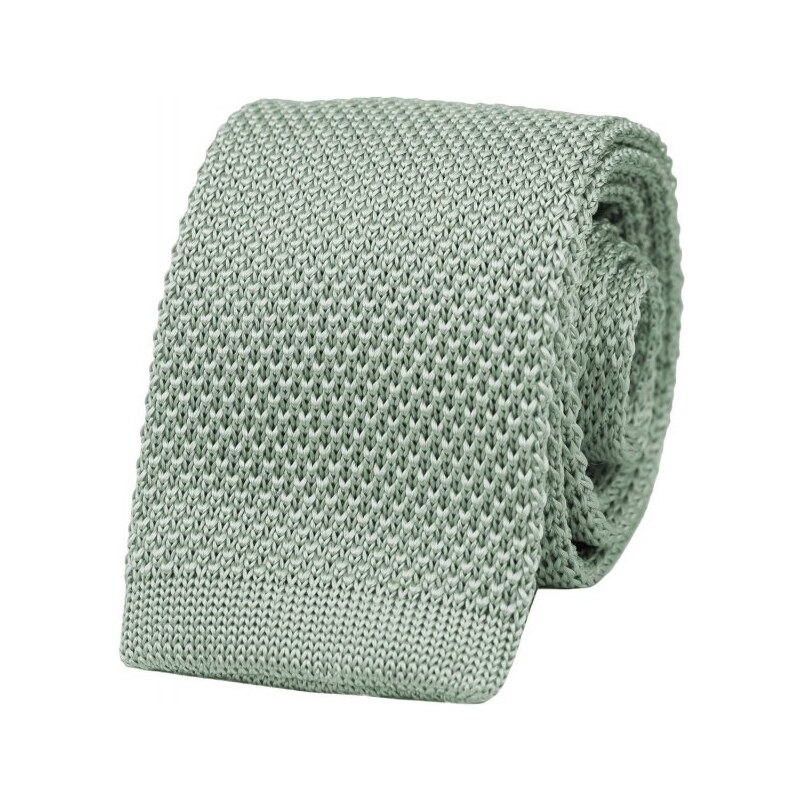BUBIBUBI Zelená pletená kravata Mint