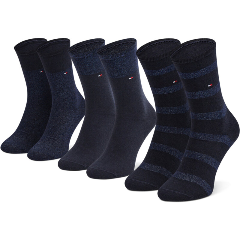 Tommy Hilfiger dámské tmavě modré ponožky 3pack