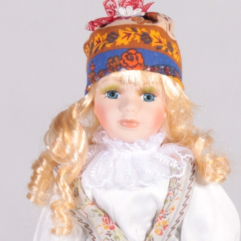 Afrodit Doll porcelánová panenka Ute 40 cm v lidovém kroji