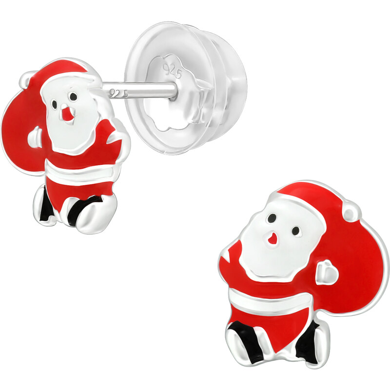 Olivie Stříbrné náušnice SANTA CLAUS 5420 64766972