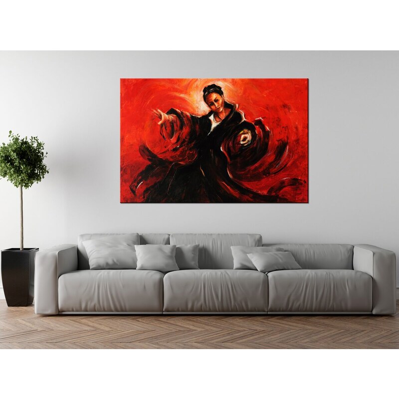Gario Ručně malovaný obraz Španělska tanečnice Rozměry: 120 x 80 cm