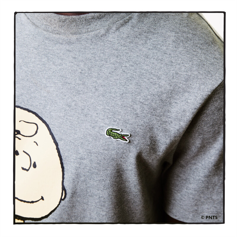 Lacoste x Peanuts mužský tričko vyrobené z organické bavlny s kulatým výstřihem