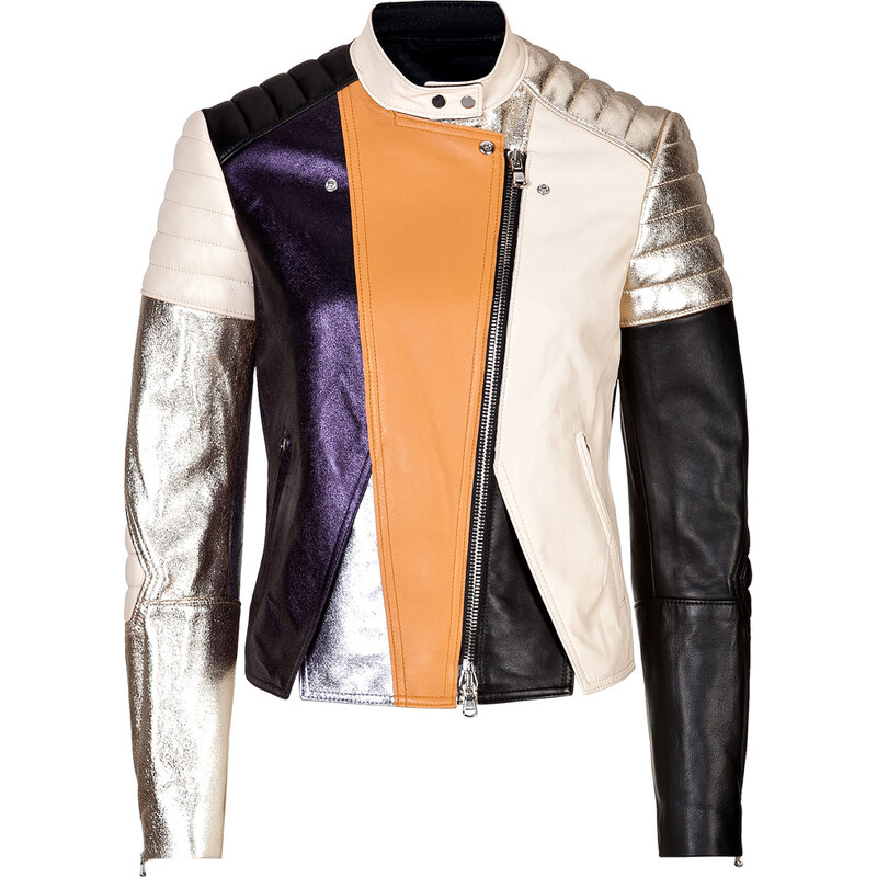 3.1 Phillip Lim Leather Patchwork Biker Jacket