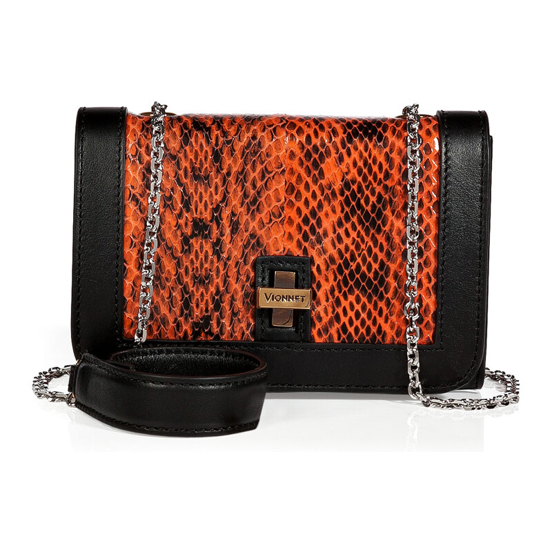 Vionnet Snakeskin Shoulder Bag with Chain Handle