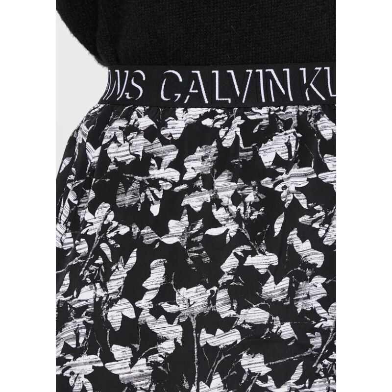 Calvin Klein Jeans dámská květinová sukně LOGO WAISTBAND SKIRT