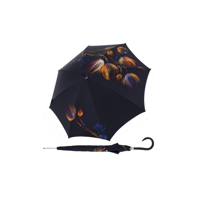 Doppler Elegance Boheme Viola - dámský luxusní deštník s abstraktním květinovým potiskem