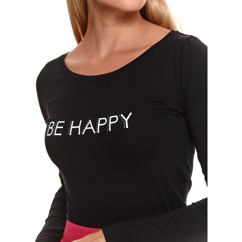 Dámské triko s dlouhým rukávem Top Secret Be Happy
