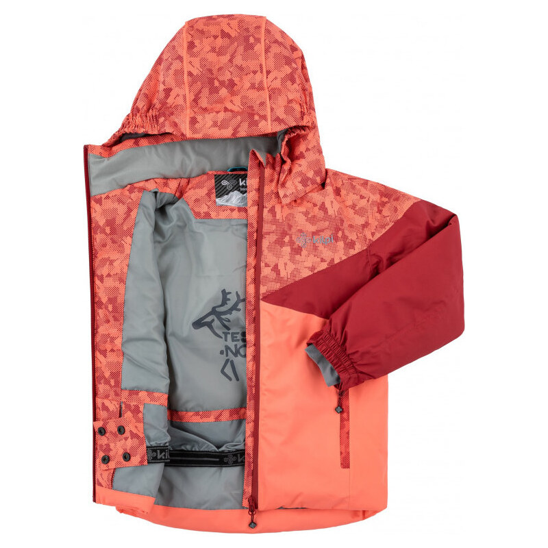 Dívčí lyžařská bunda KILPI Saara-jg tmavě červená