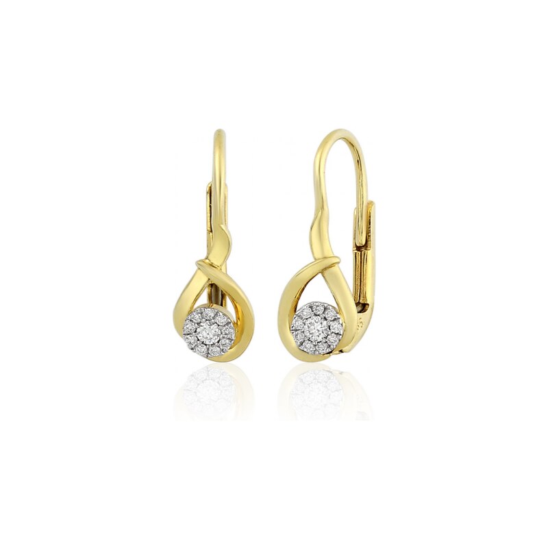 Gems, Decentní náušnice Mara v kombinovaném zlatě s brilianty, 585-38 114494096