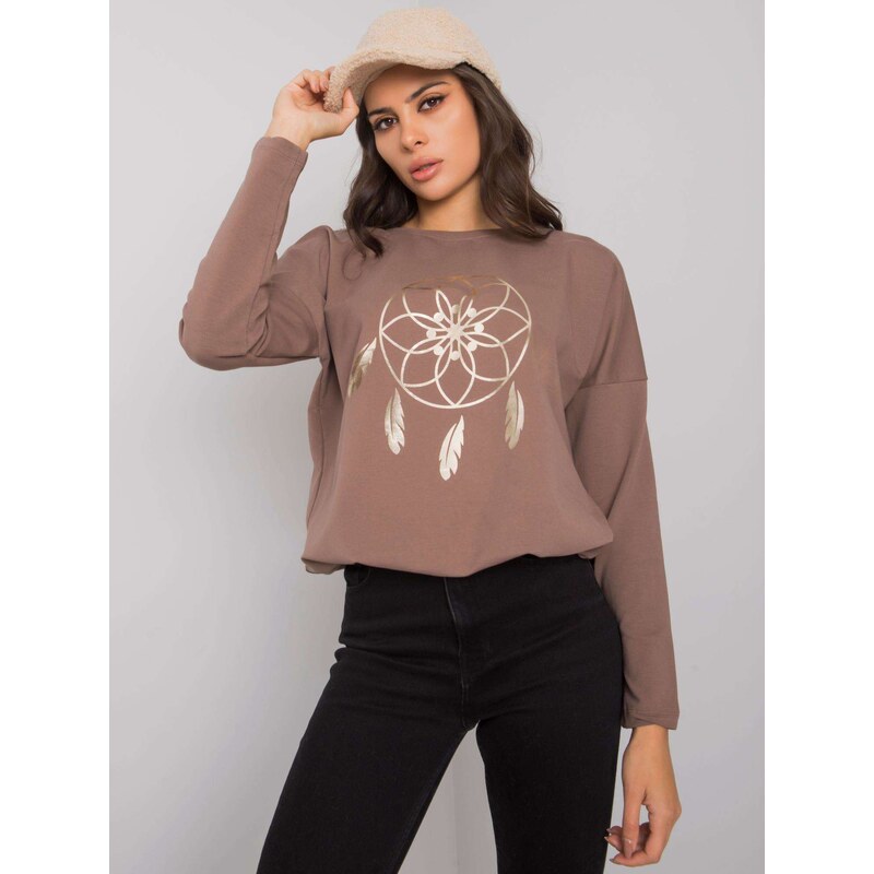 RUE PARIS Blouse-RV-BZ-7200.30P-brown