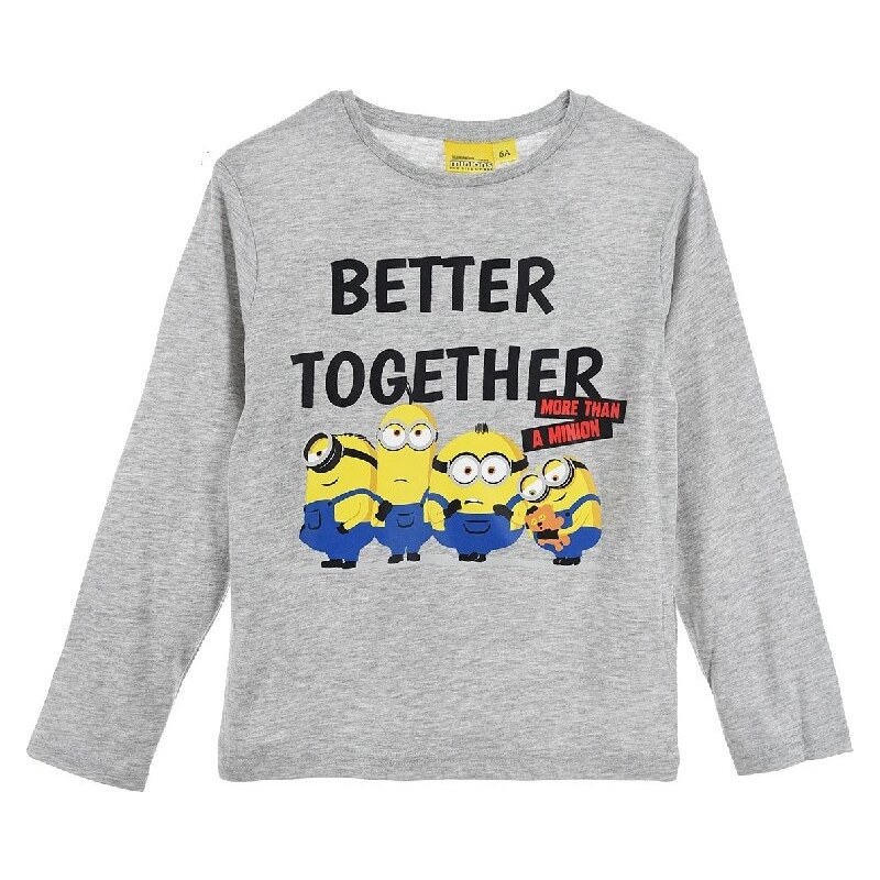 MIMONI ŠEDÉ TRIČKO BETTER TOGETHER MINIONS Šedá