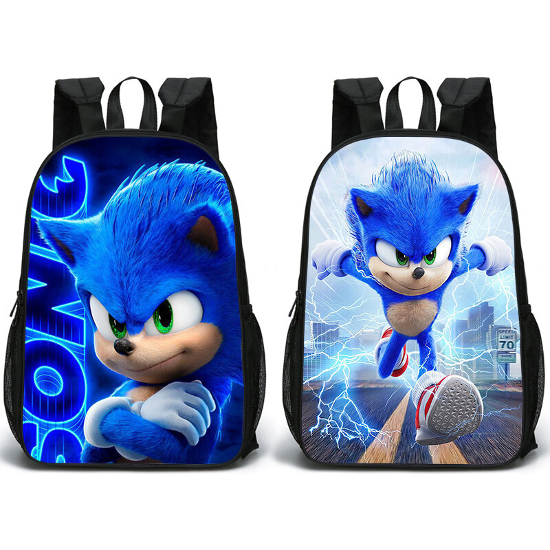 KONO Oboustranný studentský batoh s potisky Sonic vzor 1