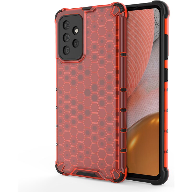 IZMAEL.eu Honeycomb pouzdr pro Samsung Galaxy A72 5G červená