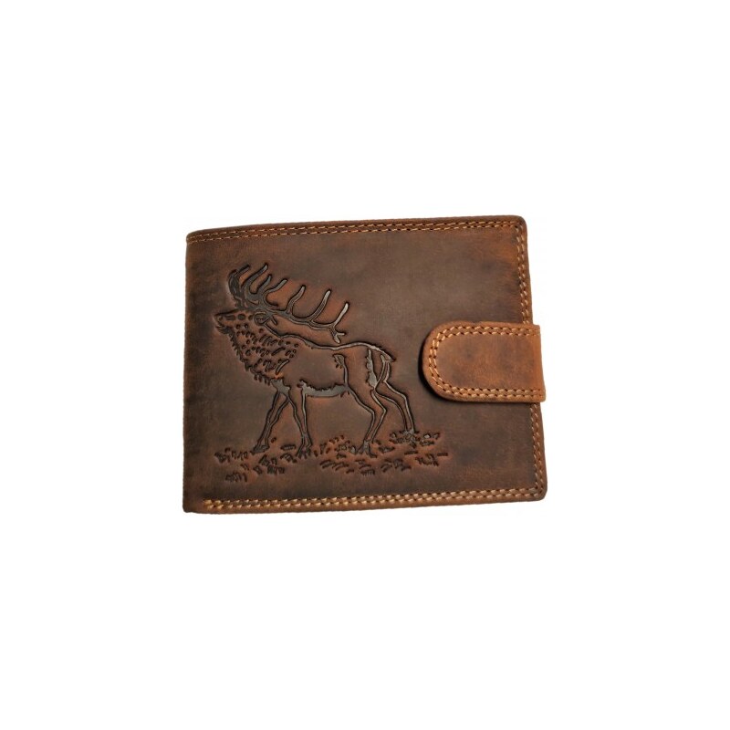 Kožená peněženka s jelenem