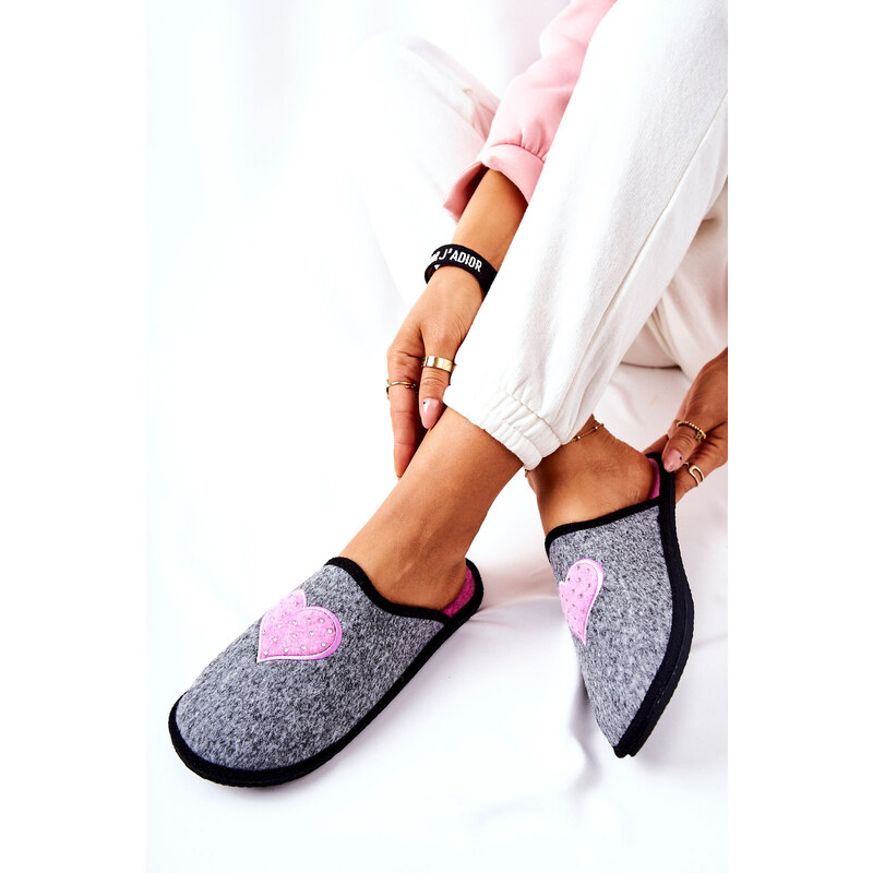 BIG STAR SHOES Household slippers Panto Fino II267010 Grey-pink