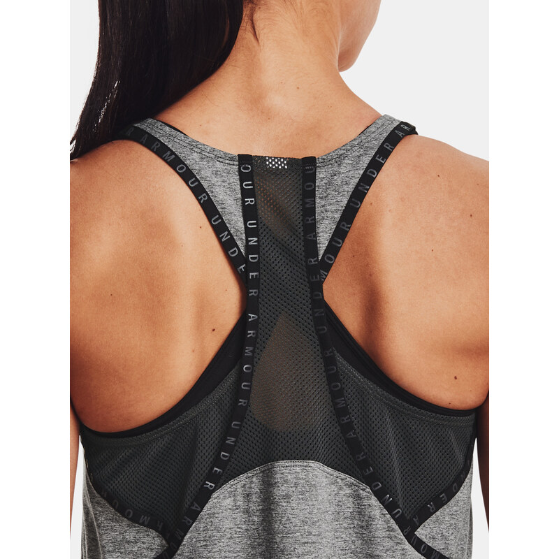 Under Armour Tílko Knockout Mesh Back Tank-GRY - Dámské