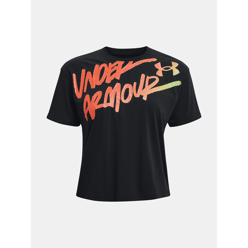 Under Armour Tričko Live Chroma Graphic Tee-BLK - Dámské