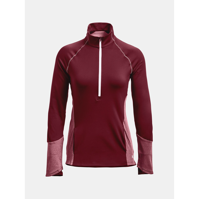 Under Armour MMikina UA ColdGear 1/2 Zip-RED - Dámské