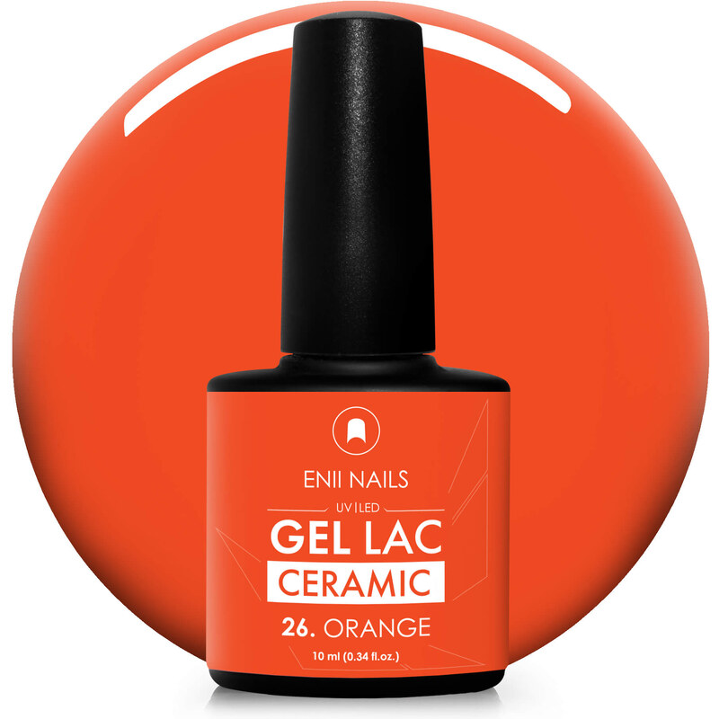 ENII NAILS Gel lak Ceramic 26 Orange - gelový lak bez HEMA, 10 ml