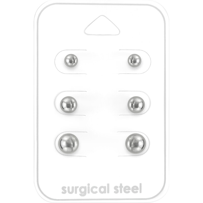 Atreya Sada ocelových náušnic Balls 4-6 mm 115035147