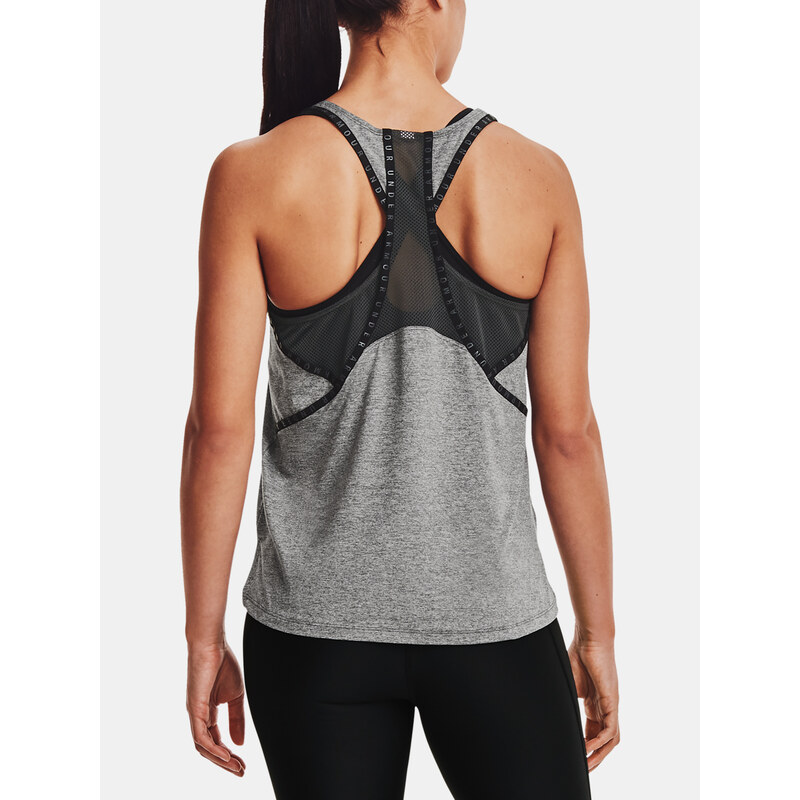 Under Armour Tílko Knockout Mesh Back Tank-GRY - Dámské