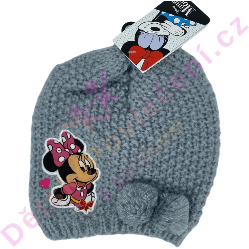 Pletená zimní čepice Disney Minnie