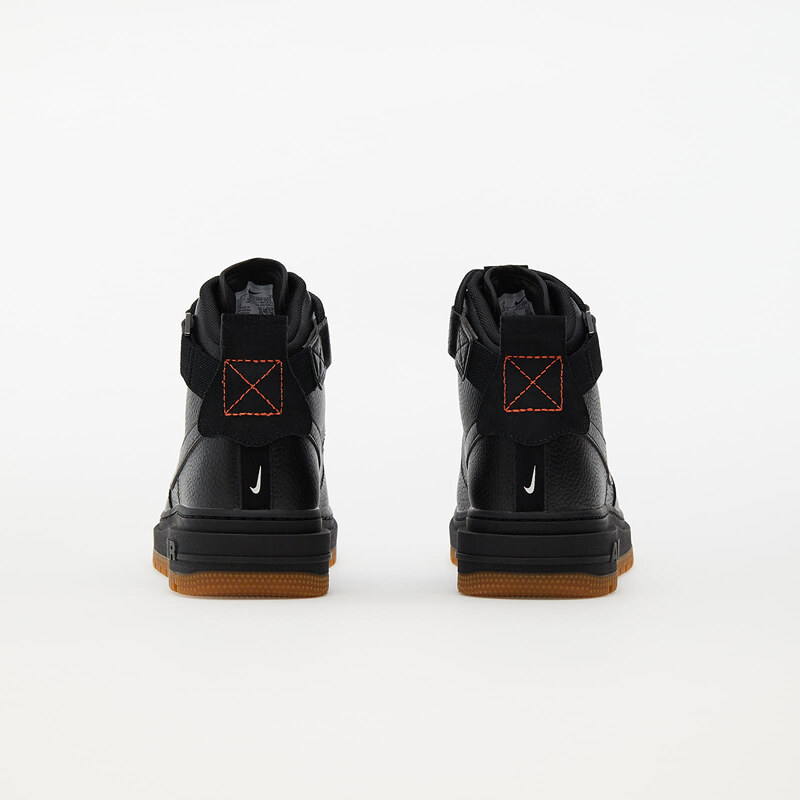 Nike W Air Force 1 High Utility 2.0 Black/ Summit White-Orange-Gum Med Brown