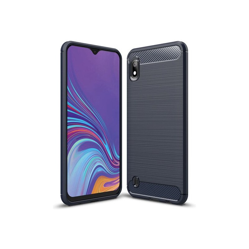 IZMAEL.eu Pouzdro Carbon Bush TPU pre Samsung Galaxy A10 pro Samsung Galaxy A10 modrá