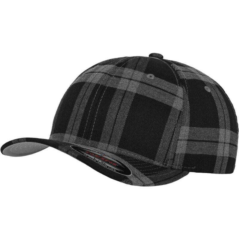 Flexfit Kšiltovka Tartan Plaid tmavě šedá / černá 98138801
