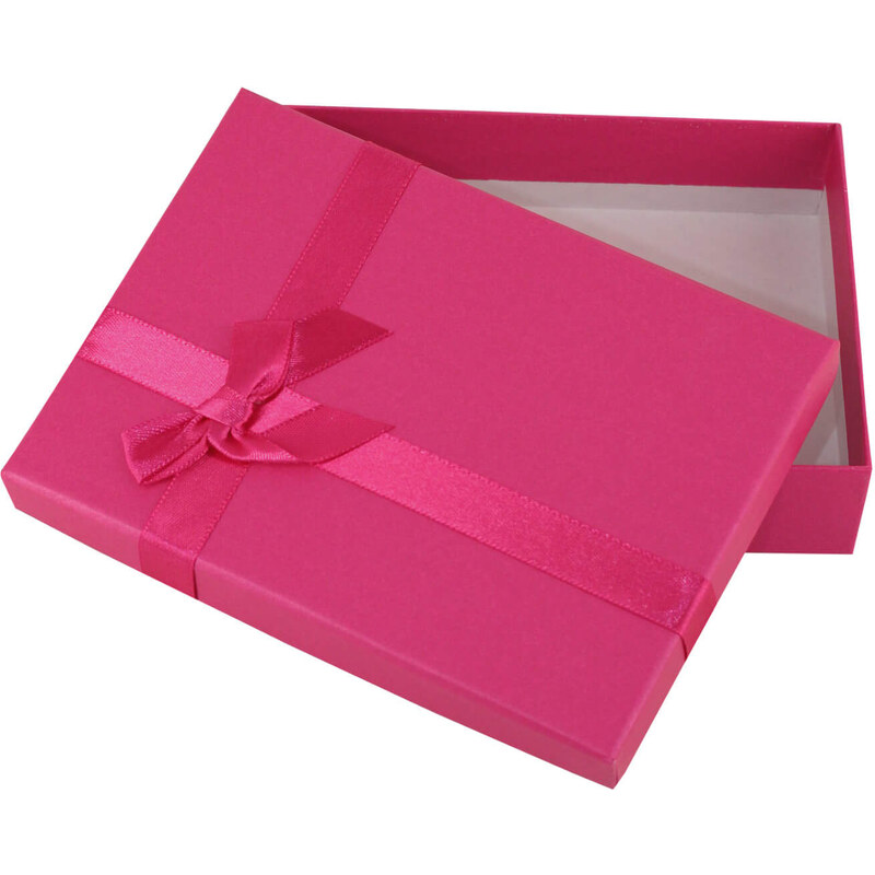 PTT Global Tmavě růžová dárková krabička 10 x 14 cm
