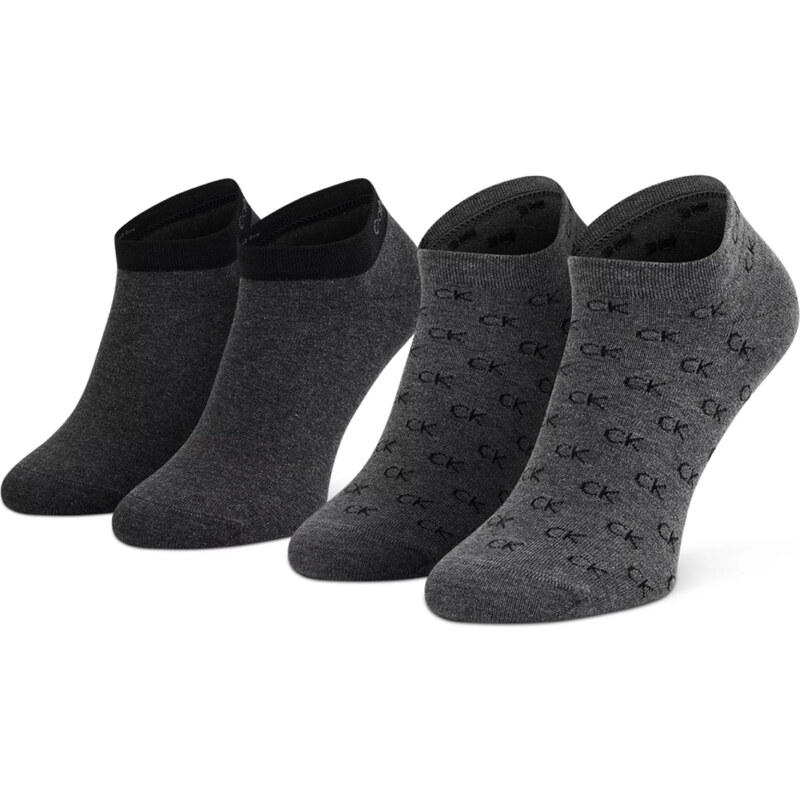 Calvin Klein pánské šedé ponožky 2pack