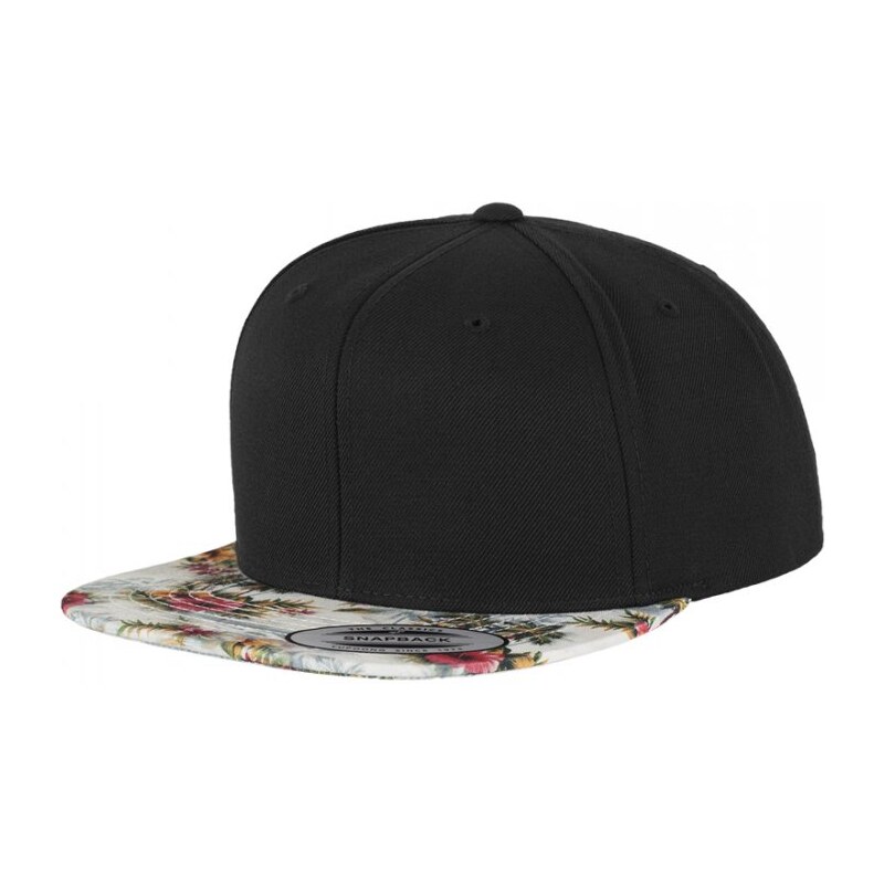 Unisex kšiltovka Urban Classics Floral Snapback - potisk na kšiltu