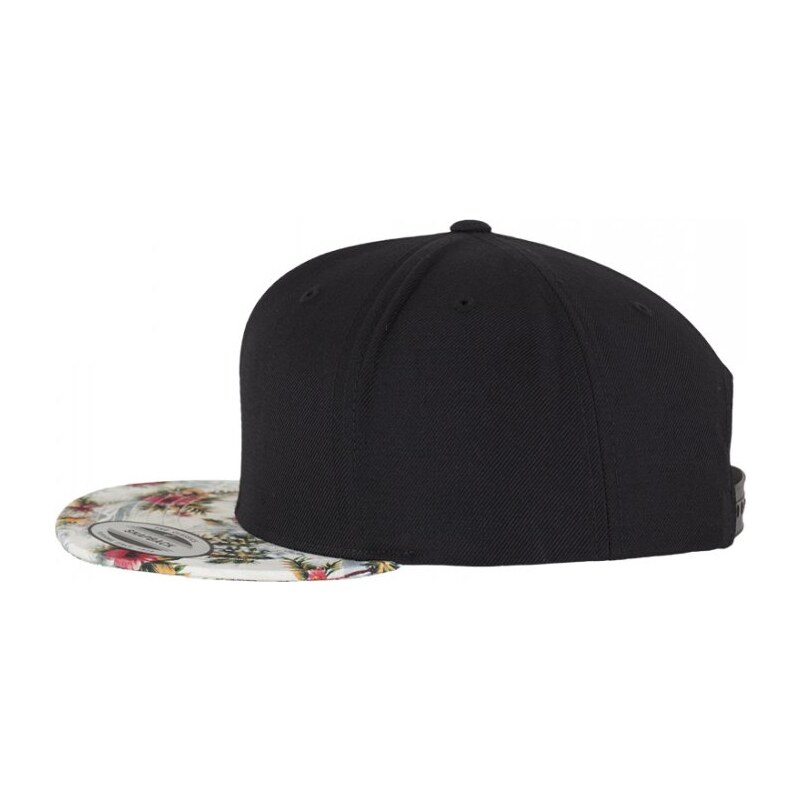 Unisex kšiltovka Urban Classics Floral Snapback - potisk na kšiltu