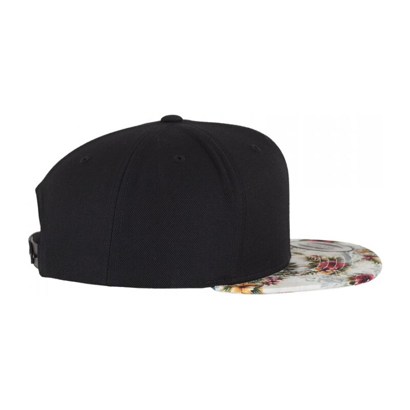 Unisex kšiltovka Urban Classics Floral Snapback - potisk na kšiltu