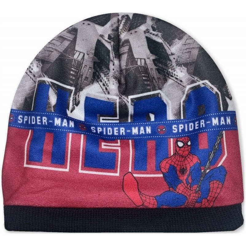 SunCity Dětská / chlapecká teplá čepice Spider-man - MARVEL - motiv Hero