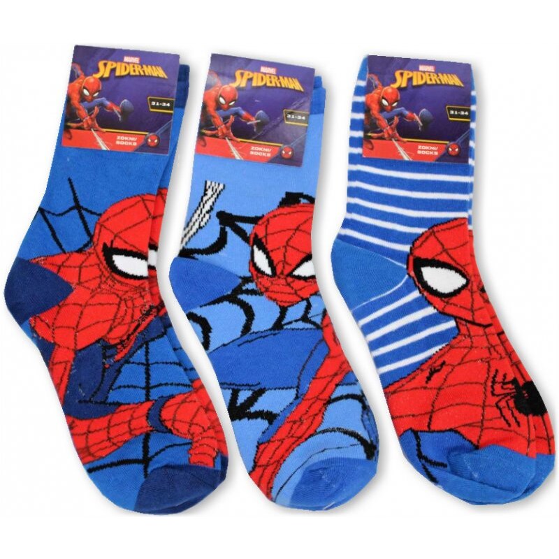 Exity Dětské / chlapecké ponožky Spiderman - MARVEL - bal. 3 páry