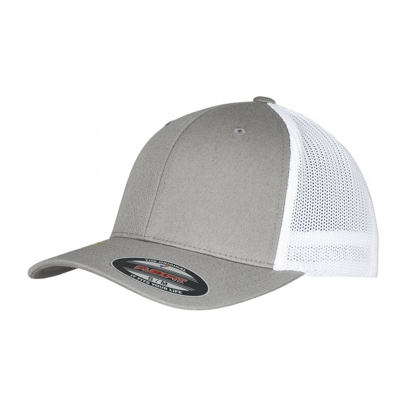 URBAN CLASSICS Flexfit Trucker Recycled Mesh - grey/white