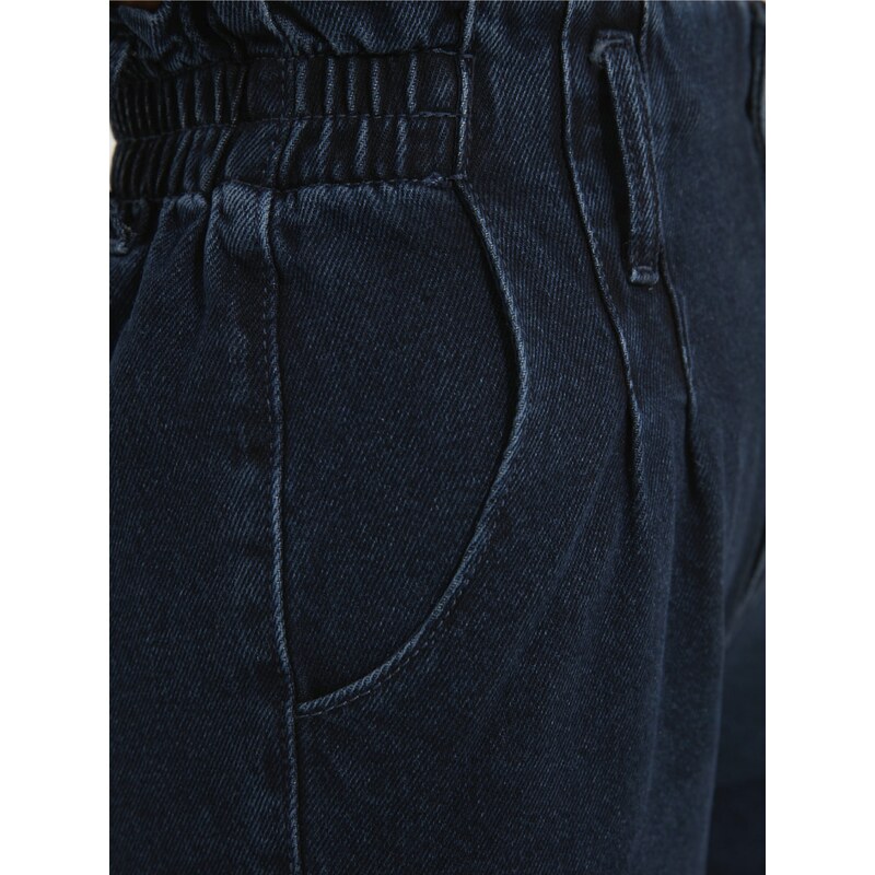 Tmavě modré široké džíny Trendyol - Dámské