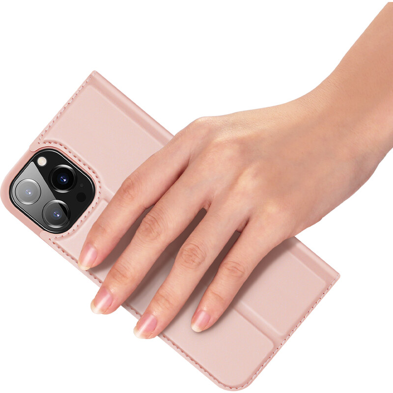 Knížkové pouzdro pro iPhone 13 Pro MAX - DuxDucis, SkinPro Rose