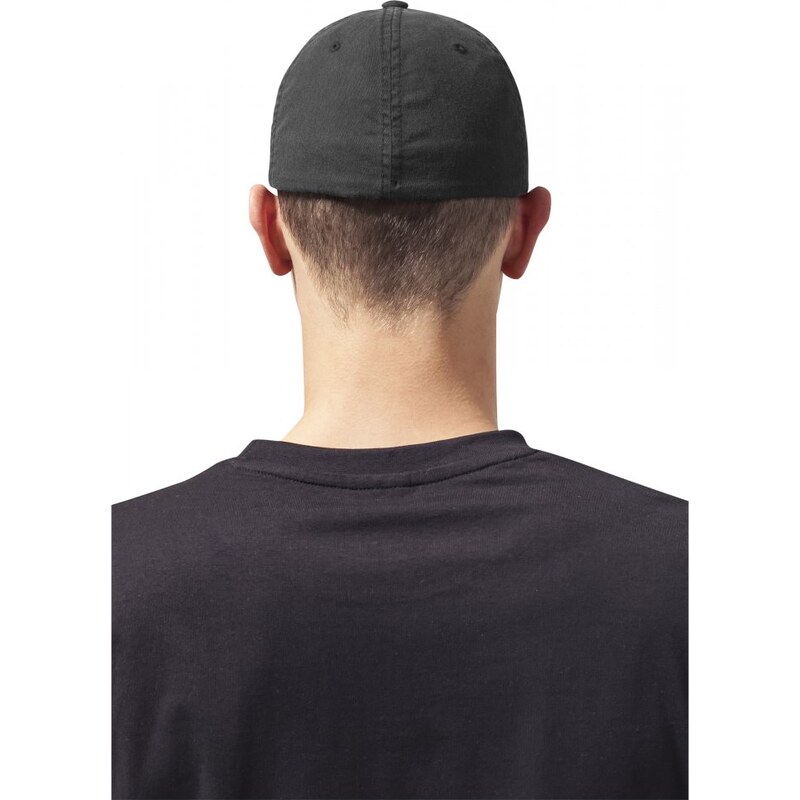 URBAN CLASSICS Flexfit Garment Washed Cotton Dad Hat - black