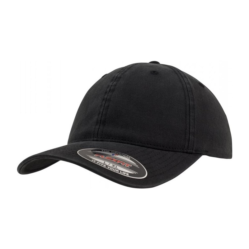 URBAN CLASSICS Flexfit Garment Washed Cotton Dad Hat - black