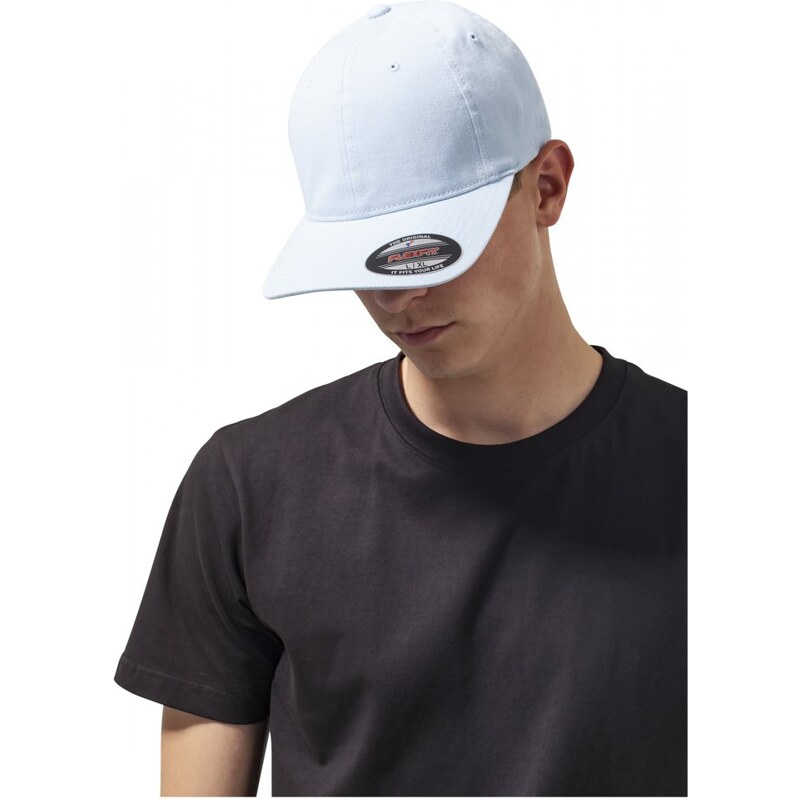 URBAN CLASSICS Flexfit Garment Washed Cotton Dad Hat - lightblue