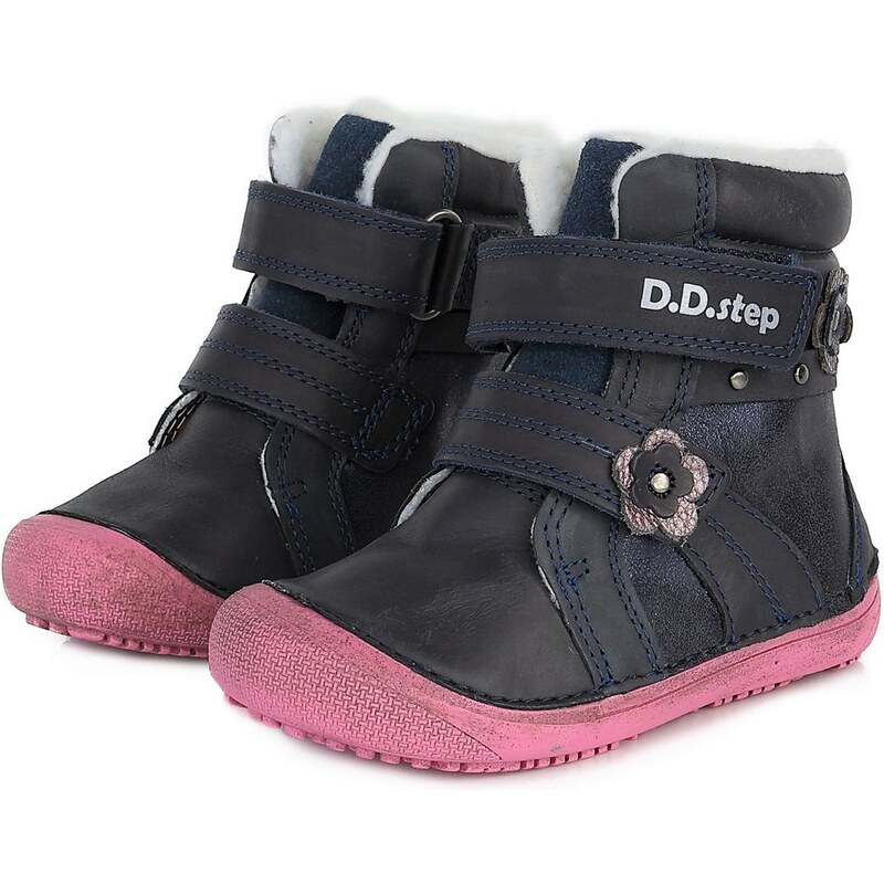 Barefoot zimní boty D.D.step W063-580 modré
