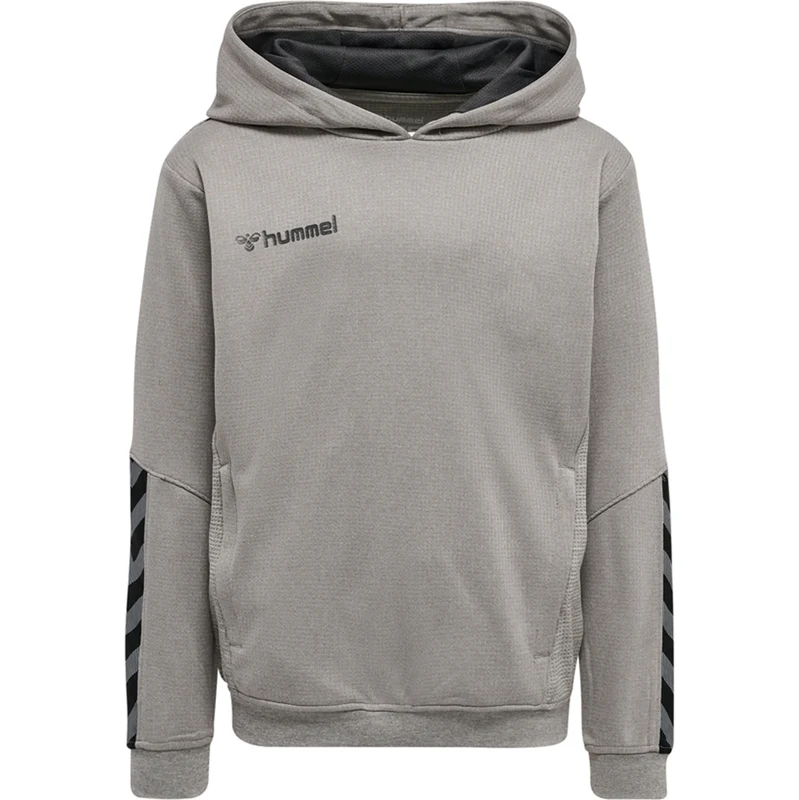 Hummel Sportovní mikina Authentic šedý melír / oranžová / černá