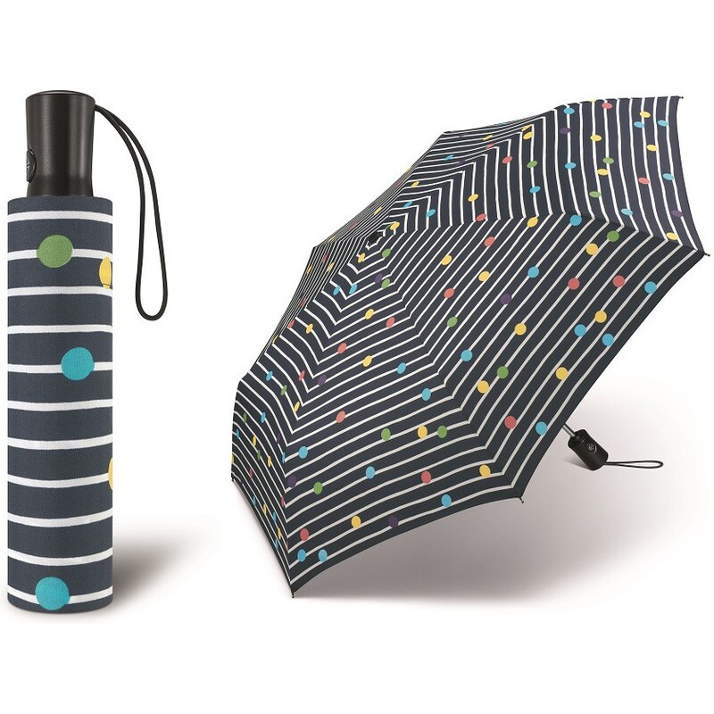 Plně automatický deštník happy rain - bikiny dots