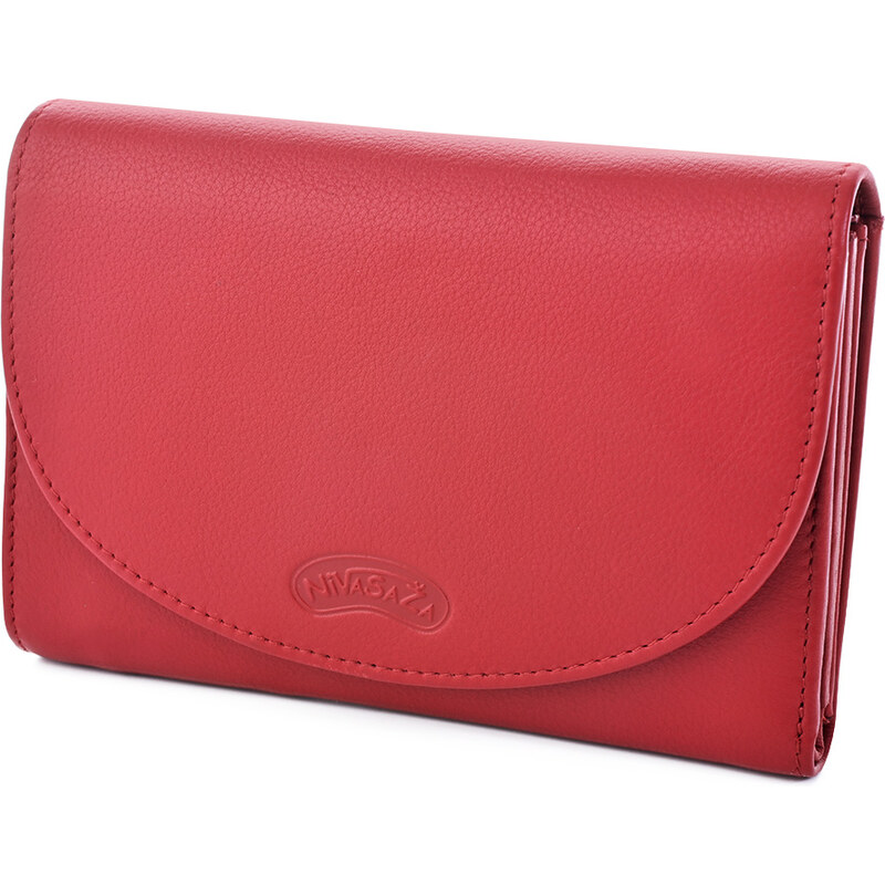 Dámská kožená peněženka Nivasaža N263-CLN-R červená