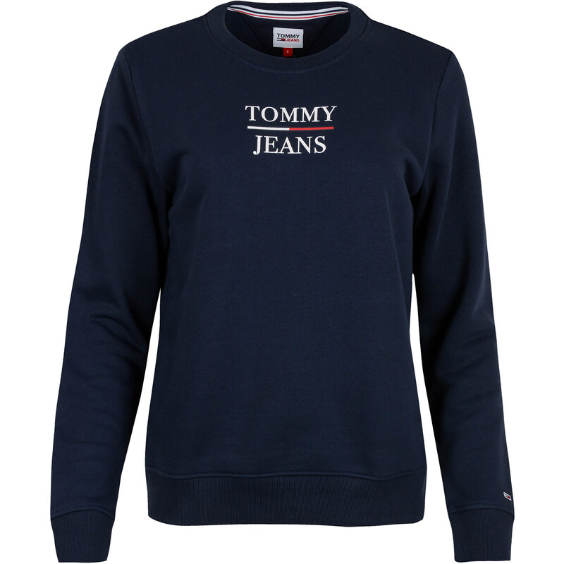 Dámská tmavě modrá mikina bez kapuce Tommy Hilfiger